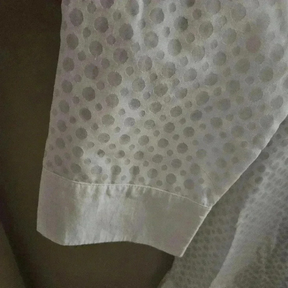 Lands End Vintage White Sheer Blouse Sz 14 - Picture 4 of 7